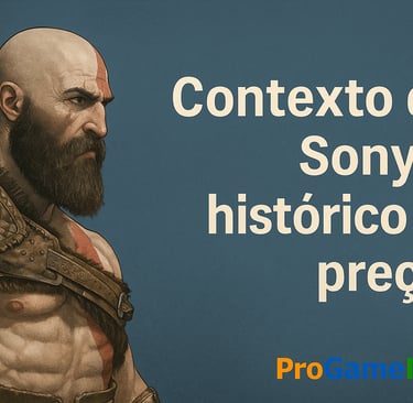 Kratos representando a força da Sony no histórico de preços dos jogos.