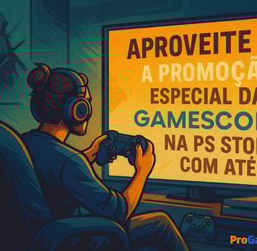 Promoção Gamescom PS Store com descontos de até 90%.