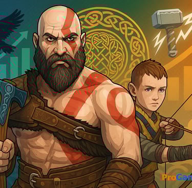 Dois mundos, uma saga lendária: o futuro de Kratos começa a se revelar.