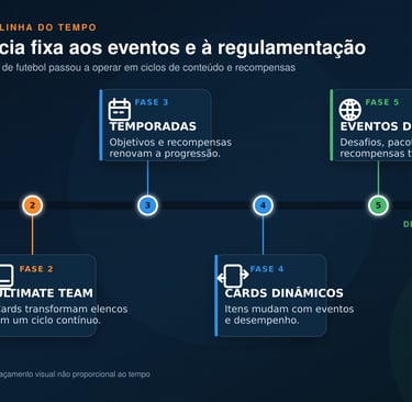 Evolução dos eventos nos jogos de futebol e dos cards especiais