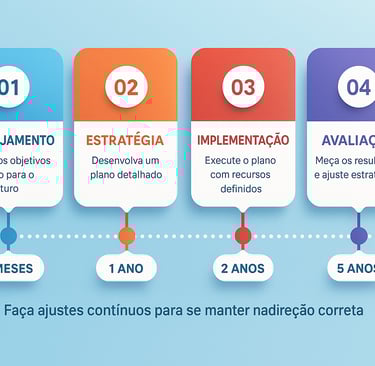 Faça ajustes contínuos para se manter na direção correta.