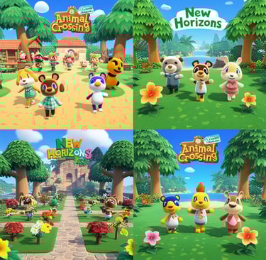 a bunch of animal crossing new horizons