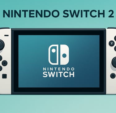 Console Nintendo Switch 2 com tela e Joy-Cons destacados.