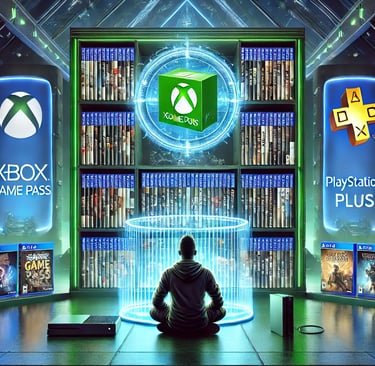 impacto da retrocompatibilidade na indústria , com um jogador visualizando títulos clássicos enquant