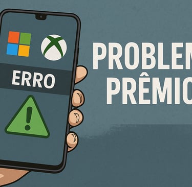Erro de prêmios no app Xbox relatado por usuários com destaque visual.