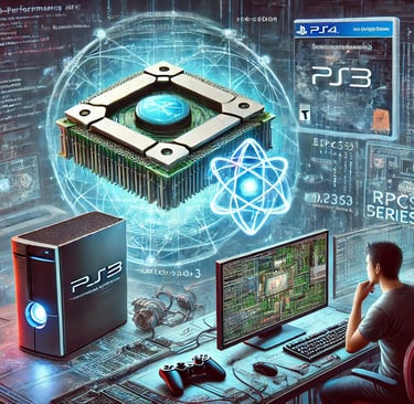 desafios técnicos da emulação do PS3 , com um engenheiro analisando o processador Cell