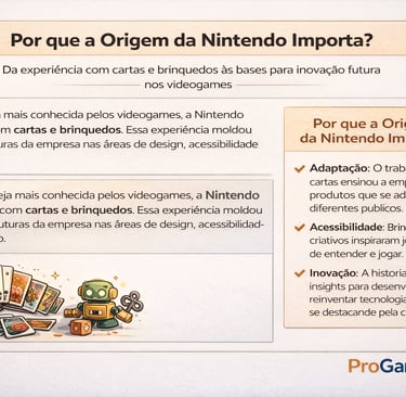 Quadro explicativo sobre como a origem da Nintendo influenciou design, acessibilidade e inovação