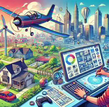 piloto, um projeto de casa em uma interface digital, e um bairro de simulação de vida