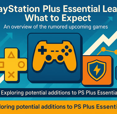 Ícones de jogos com setas ascendentes representando rumores da PS Plus de junho.