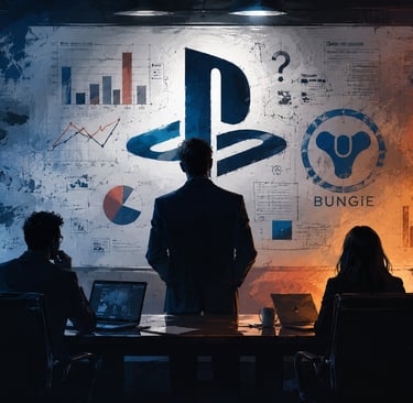 Executivos analisam gráficos sobre PlayStation, Bungie e jogos como serviço.