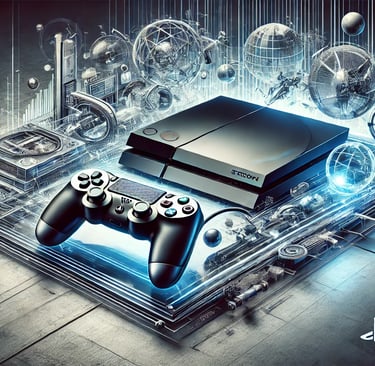 a video game console with a controller and a controller