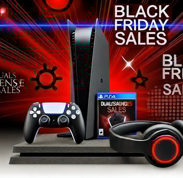 a video game console with a black friday sale
