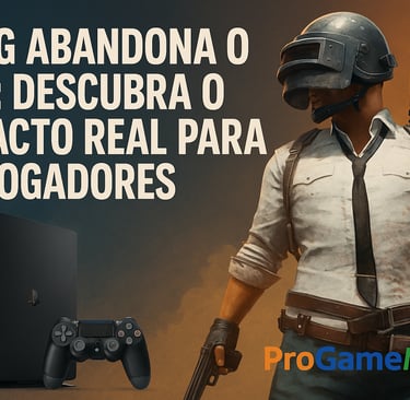 Personagem de PUBG ao lado de um PS4, representando o fim do suporte ao jogo no console.