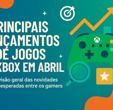 Nintendo Switch com ícones de objetivo, gráfico de crescimento e conquistas em fundo laranja dinâmic