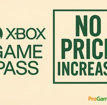 Cartaz vintage destacando que não haverá aumento no Xbox Game Pass.