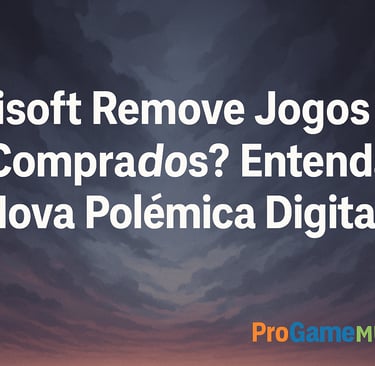 Título do artigo sobre nuvens dramáticas com céu escuro e marca ProGameMundo.