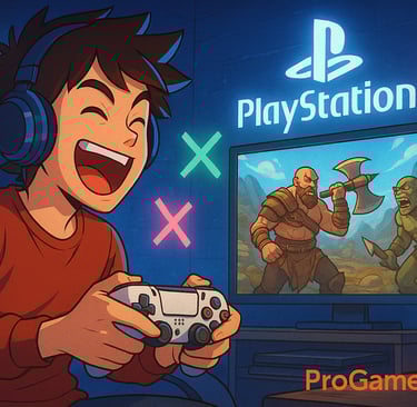 a man playing video games on a video game