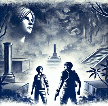 a man and woman walking down a street