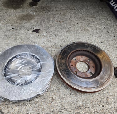 brake rotor new and old