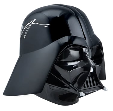 a star wars dart dart helmeted dart helmet with a signed signed signed by the