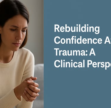 Woman sitting by a window, reflecting quietly, symbolizing healing and rebuilding confidence after trauma.