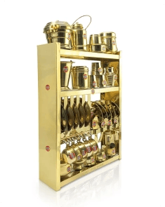 Complete set of brass miniature items, traditionally called as pital ke bartan for kitchen