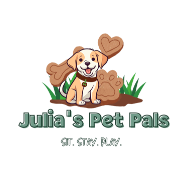 Red Color on Dog in Front of Dog Treats Julia's Pet Pals