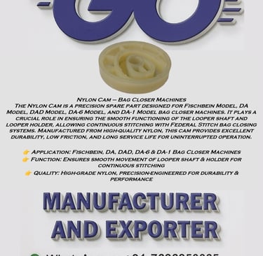 D310 Cam for Bag Closer Machine – precision cam component for controlling needle and looper movement in sack sewing machines