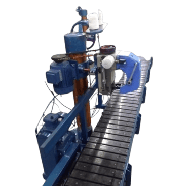 Heavy-duty Fischbein bag closer with integrated conveyor support