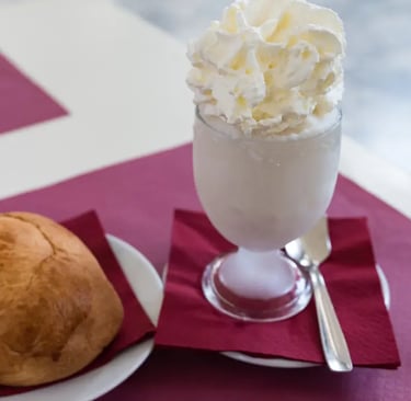 Sicilian granita with brioche