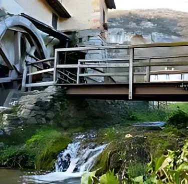 Ancient water mill in Mossano, Colli Berici Vicenza, traditional rural heritage of Veneto
