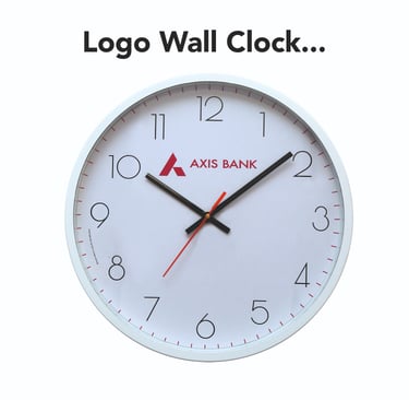 Logo printed plastic wall clock
