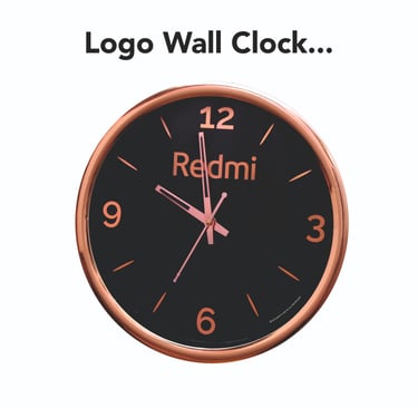 Logo printed wall clock