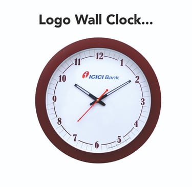 Logo printed wall clock manufacturer in india