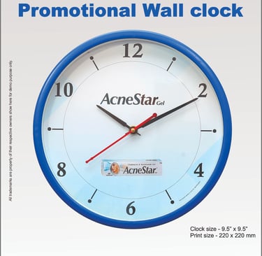 Blue wall clock manufacturer in Delhi NCR