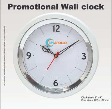White chrome wall clock manufacturer in Delhi india