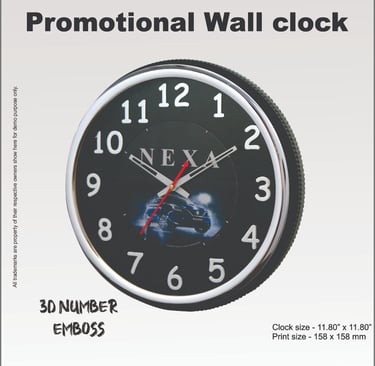 3D Number analog printed wall clock
