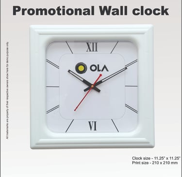 White square wall clock manufacturer in ludhiana