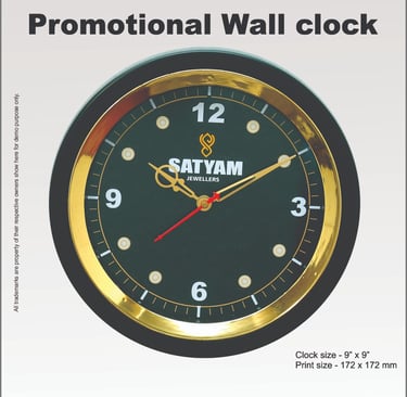 Golden Wall clock manufacturer in delhi india