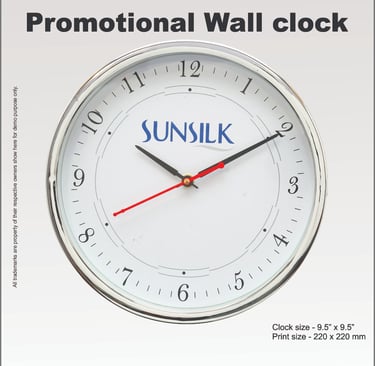 Chrome finish wall clock