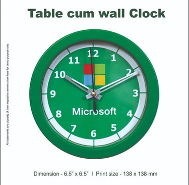 Promotional round table clock manufacturer