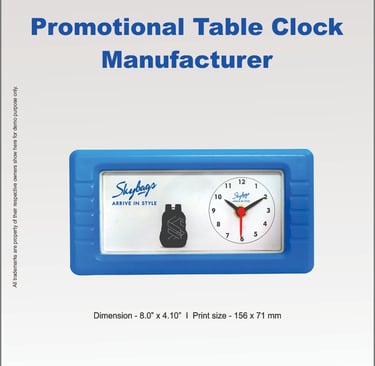Promotional table clock manufacturer