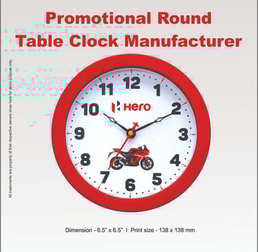 Promotional round table clock manufacturer