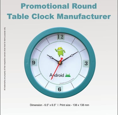 Promotional round table clock manufacturer
