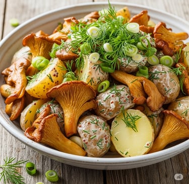 Cold Potato & Oyster Mushroom Salad