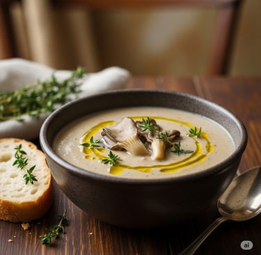 Cream of Oyster Mushroom Soup