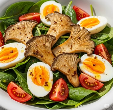 Egg & Mushroom Protein Salad