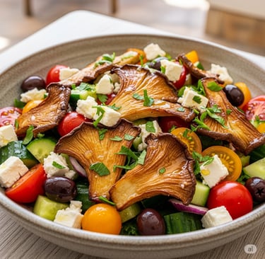 Mediterranean Oyster Mushroom Salad