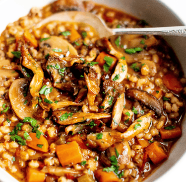 Oyster Mushroom & Barley Soup