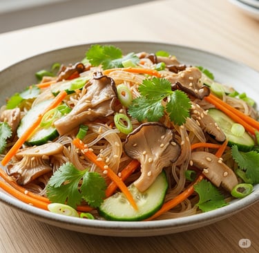 Oyster Mushroom Glass Noodle Salad